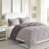 King 3M Scotchgard Diamond Quilting Reversible Down Alternative Comforter Set