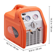 3/4 HP Refrigerant Recovery Machine - Portable AC Recovery Machine with High Pressure Protection, 120V 60Hz Refrigerant Recycle Machine HVAC for Car Air Conditioning, Vapor Liquid Refrigerant
