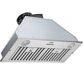 Insert Range Hood, 800CFM 3-Speed, 30 Inch Stainless Steel Built-in Kitchen Vent with Push Button Control LED Lights Baffle Filters, Ducted/Ductless Convertible, ETL Listed