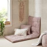 Poly Chenille Lounge Floor Pillow Cushion Blush 27" x 74"