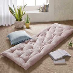 Poly Chenille Lounge Floor Pillow Cushion Blush 27" x 74"