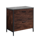 Lateral File with Full-Extension Slides, Dark Walnut finish