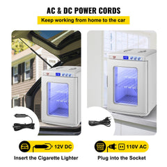 White Reptile Incubator 25L Scientific Lab Incubator Digital Incubator Cooling and Heating 5-42°C Reptile Egg Incubator 12V/110V Work for Small Reptiles