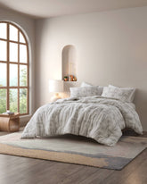 3 Piece Cotton Jacquard Comforter Set-Full/Queen
