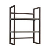 Library Hutch with Modern Design, Brown finish