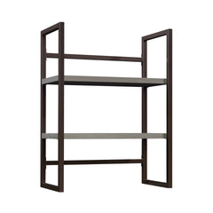 Library Hutch with Modern Design, Brown finish