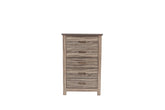 Natural Finish Striking Wooden 1pc Chest Of Drawers Storage Bedroom Furniture Rustic Gray Oak / Brown Finish