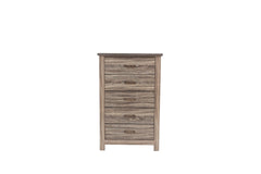 Natural Finish Striking Wooden 1pc Chest Of Drawers Storage Bedroom Furniture Rustic Gray Oak / Brown Finish