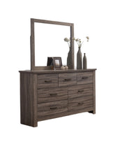 Natural Finish Striking Wooden 1pc Dresser Drawers Storage bedroom Furniture
