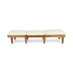 ARIANA KD WOOD CHAISE LOUNGE W/ CUSHION