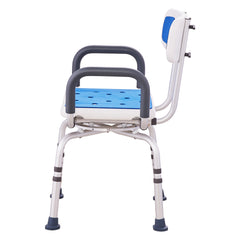 Shower Chair 360° Swivel Tub Shower Seat with Armrests & Backrest 400lbs