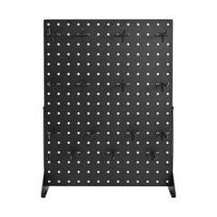 Pegboard Display Stand with 15 Hooks Pegboard Panels Display Black (1 PCS)