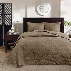 Reversible Bedspread Set Mocha Queen