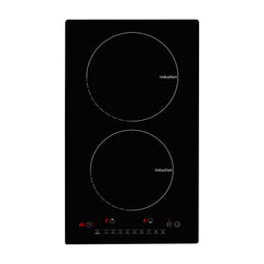 Electric Cooktop, 2 Burners, 12'' Induction Stove Top, Built-in Magnetic Cooktop 1800W, 9 Heating Level Multifunctional Burner, LED Touch Screen w/ Child Lock & Over-Temperature Protection