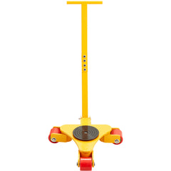 Machinery Skate Dolly, 6614 LBS/3T Industrial Machinery Mover with Handle, Carbon Steel Machinery Moving Skate with 3 360° Swivel PU Wheels, 360° Rotation Non-Slip Cap for Warehouse, Workshop