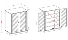 Modern Transitional Design 1pc Shoe Cabinet Espresso Finish Adjustable Shelves Louver Design Doors Home Furniture Shoe Rack
