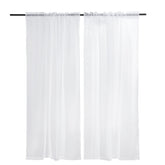 Sheer Curtains 52 W x 84 L inches 2 Panels Window Drapes Rod Pocket Polyester