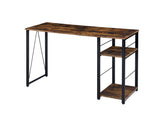 Vadna Weathered Oak & Black Finish Writing Desk