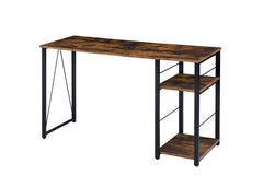 Vadna Weathered Oak & Black Finish Writing Desk