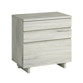 Lateral File with Large Drawers, Off White and Gray finish