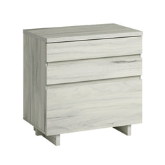 Lateral File with Large Drawers, Off White and Gray finish