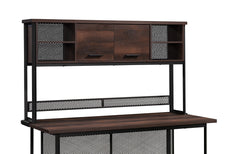 Hutch with Concealed Compartments, Brown finish