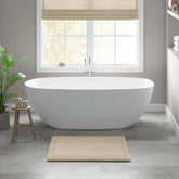 1 PCS 20x30" 100% Cotton Tufted 3000 GSM Reversible Bath Rug Natural