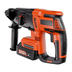 20V SDS-Plus Brushless Cordless Rotary Hammer Drill Kit 1 In 1200RPM 4 Functions