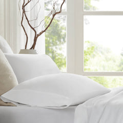 4 Pieces King Sateen Sheet Set,White