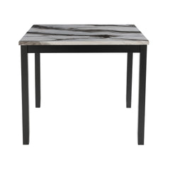 LEONCIA BAR TABLE AND 4 BAR STOOLS