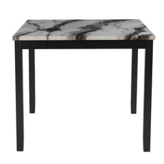 LEONCIA BAR TABLE AND 4 BAR STOOLS