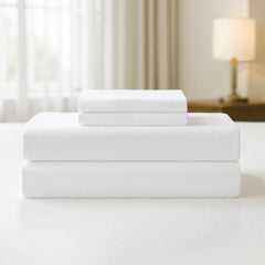 4-Piece Queen Essential Microfiber Sheet Set, White