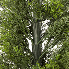 Artificial Topiary Cedar Trees, 36 inch 2 Set Faux Pine Shrubs Plants, Fake Silk Tree Look Real, Easy Assembly for Decor Front Porch Outdoor Patio Garden Balcony Backyard Indoor Office