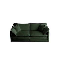 2 - Piece Living Room Set , 2 Pieces Upholstered Loveseat and Couch for Home Office Lounge, Sofa Set of 2, 2-Piece (2+2 Seat) Couch Set For Living Room ,Green Chenille