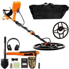 Waterproof Metal Detector, 12" Coil, Professional Rechargeable Gold Detector, 39-50 in Adjustable with LCD 7 Modes Advanced DSP Chip Bluetooth Headset, IP68 for Detecting Gold Treasure Hunting