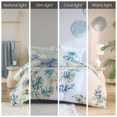 Cotton Printed 6 Piece Comforter Set Multi Queen