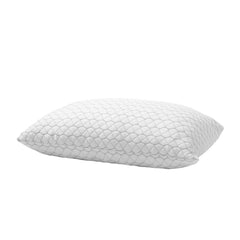 Bed Pillow for Sleeping, Queen Size Luxury Quality Hotel Pillow with Memory Foam Fill, Supportive & Adjustable, Includes Natural Firber Pillowcase, Bedding for Back, Stomach and Side Sleepers