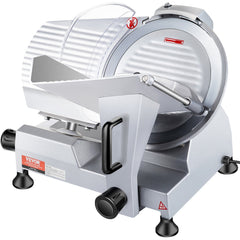 240W Commercial Meat Slicer, Electric Deli Food Slicer, 10" Carbon Steel Blade Electric Food Slicer, 350-400RPM Meat Slicer, 0 - 0.47 inch Thickness Adjustable for Commercial and Home Use
