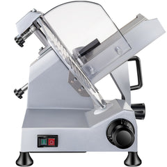 240W Commercial Meat Slicer, Electric Deli Food Slicer, 10" Carbon Steel Blade Electric Food Slicer, 350-400RPM Meat Slicer, 0 - 0.47 inch Thickness Adjustable for Commercial and Home Use