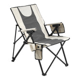 Heated Camping Chair, 3 Heat Settings, High Back Folding Camping Chair, Supports 260lbs, Full Padded Beach Chairs with Armrest & Cupholder, Portable Lawn Chairs for Outdoor Sports Travel