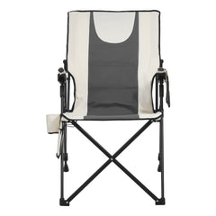 Heated Camping Chair, 3 Heat Settings, High Back Folding Camping Chair, Supports 260lbs, Full Padded Beach Chairs with Armrest & Cupholder, Portable Lawn Chairs for Outdoor Sports Travel