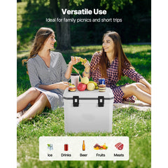 Portable Cooler 38 QT Insulated Hard Cooler 54 Can Capacity with Cup Holder