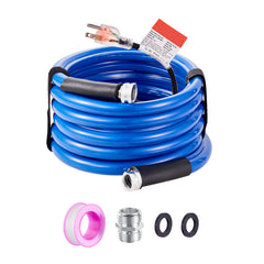 15ft Heated Water Hose for RV, Heated Drinking Water Hose Antifreeze to -45°F, Automatic Self-regulating, 5/8" I.D. with 3/4" GHT Adapter, Lead and BPA Free