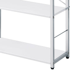 Tennos White & Chrome Finish Bookshelf