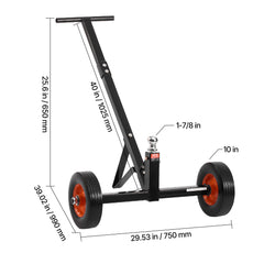 600lbs Trailer Dolly 16.5 and 22 inAdjustable Height 1-7/8 in Ball Solid Tires