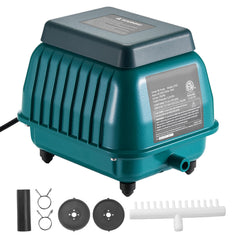 Linear Air Pump, 1110 GPH Air Flow, Septic Aerator Pump, Aeration System for 10 ft Deep Ponds, Fit for Septic Tanks, Aquariums, Waste Treatment, Seafood Restaurants, Fish Farms, Hydroponics