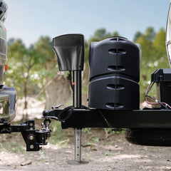 Electric Trailer Jack 5000 lbs Power Tongue Jack for RV Trailer & Camper Black With a 7-pin Trailer Connector