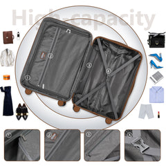 Luggage Sets 6 Pieces with Duffel Bags Hardside Expandable Suitcases with Spinner Wheels Navy Blue