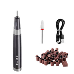 Electric Cordless Nail Drill, 30,000RPM Variable-Speed Rechargeable Nail E File Machine, Portable Manicure Pedicure Polisher with 50PCS Sanding Bands for Dead Skin Removal, Nail Surface Smooth