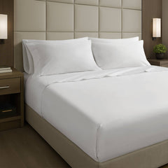 4-Piece King Luxury Cotton Sheet Set, White